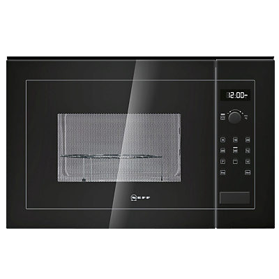 Neff H12GE60S0G Built-In Microwave with Grill, Black Neff H12GE60S0G Built-In Microwave with Grill, Black